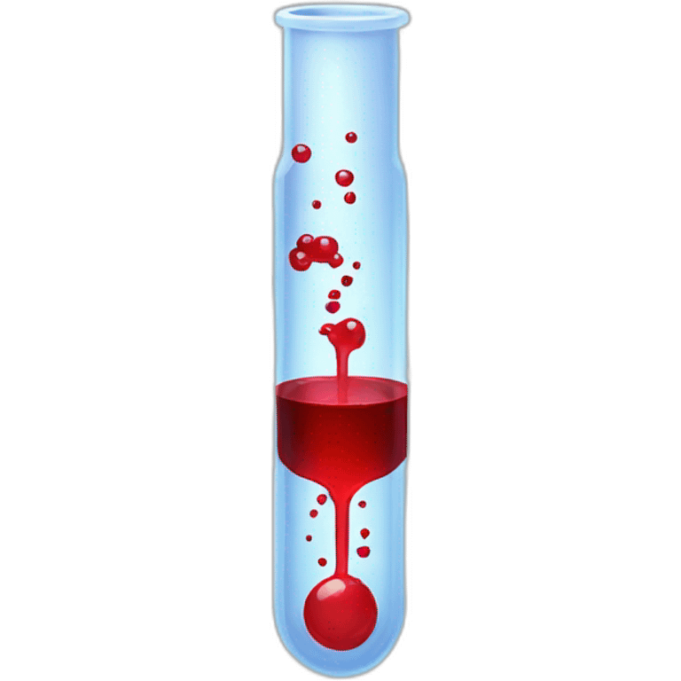 laboratory tube with blood emoji