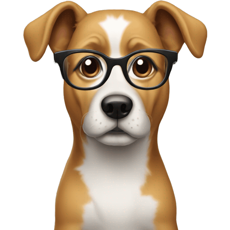 Create a dog with glasses emoji