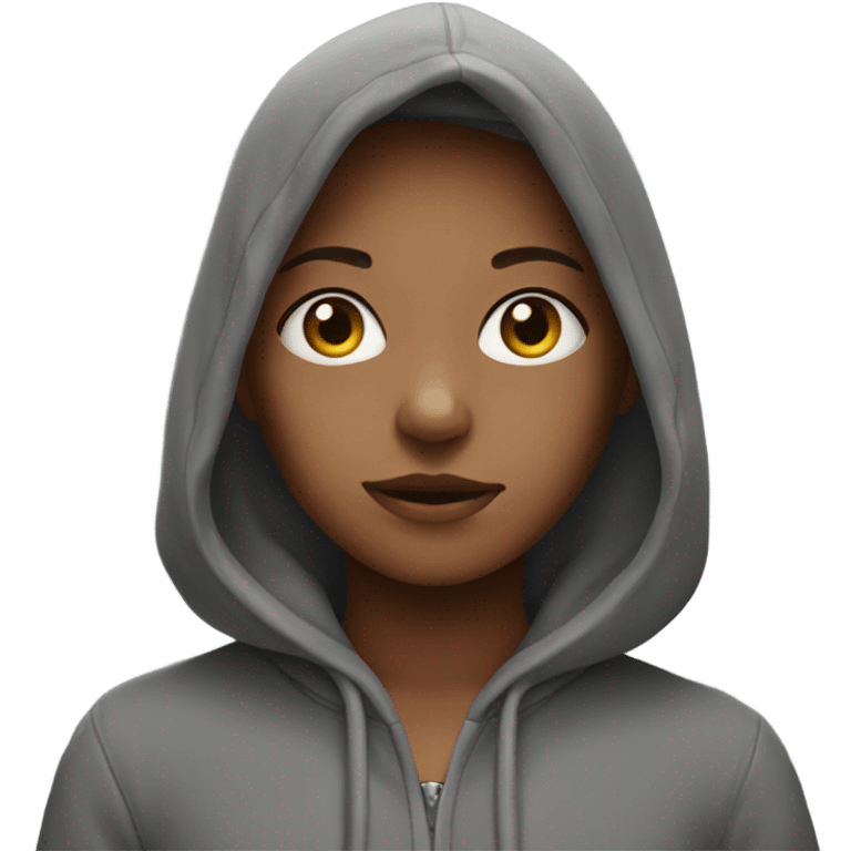 Girl with hoodie emoji