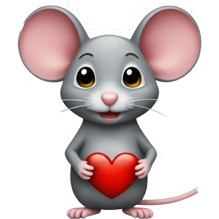 Mouse with heart emoji