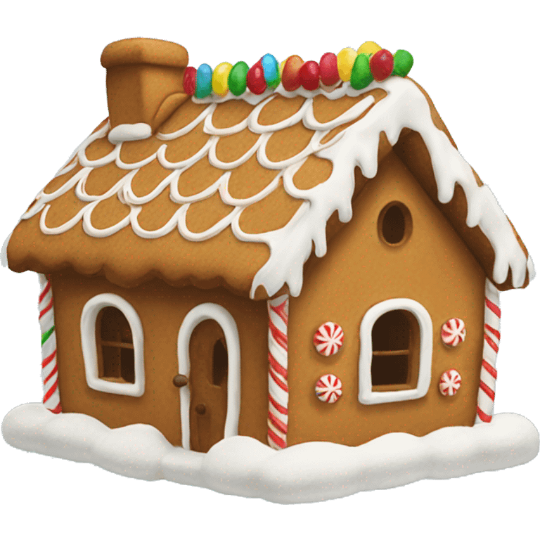 Gingerbread house emoji