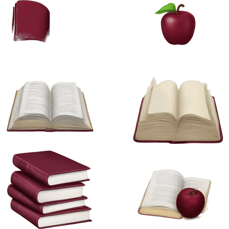 Burgundy textbooks emoji