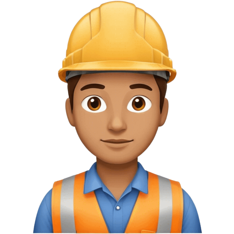 Worker with hard hat emoji