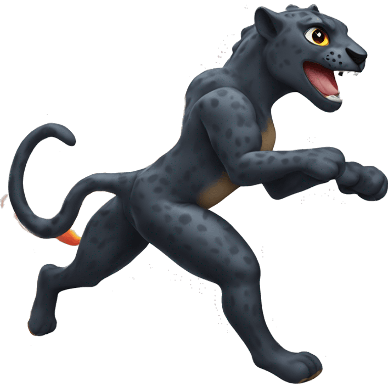 fire gepard running emoji