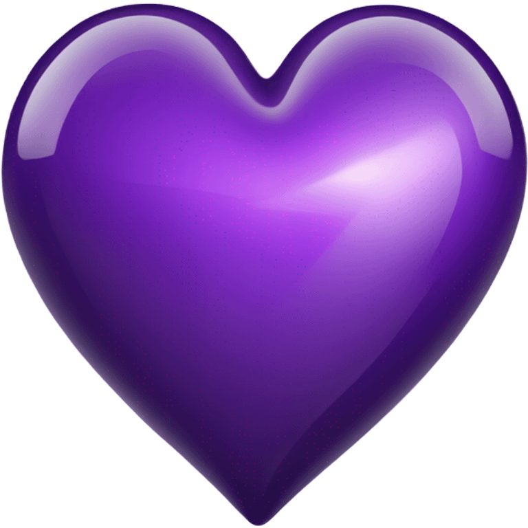 Shiny glass violet heart  emoji