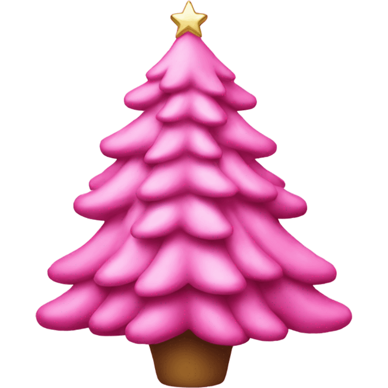 Pink Christmas tree  emoji