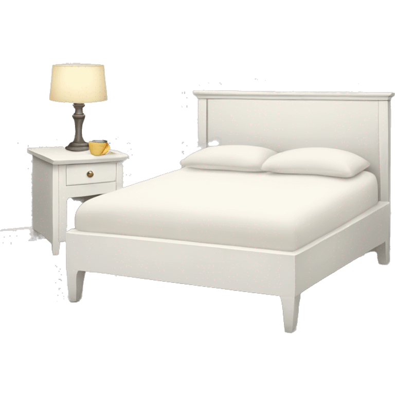 white bed side table emoji