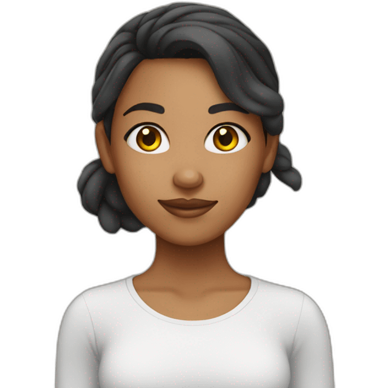 mixed race girl curaçao emoji