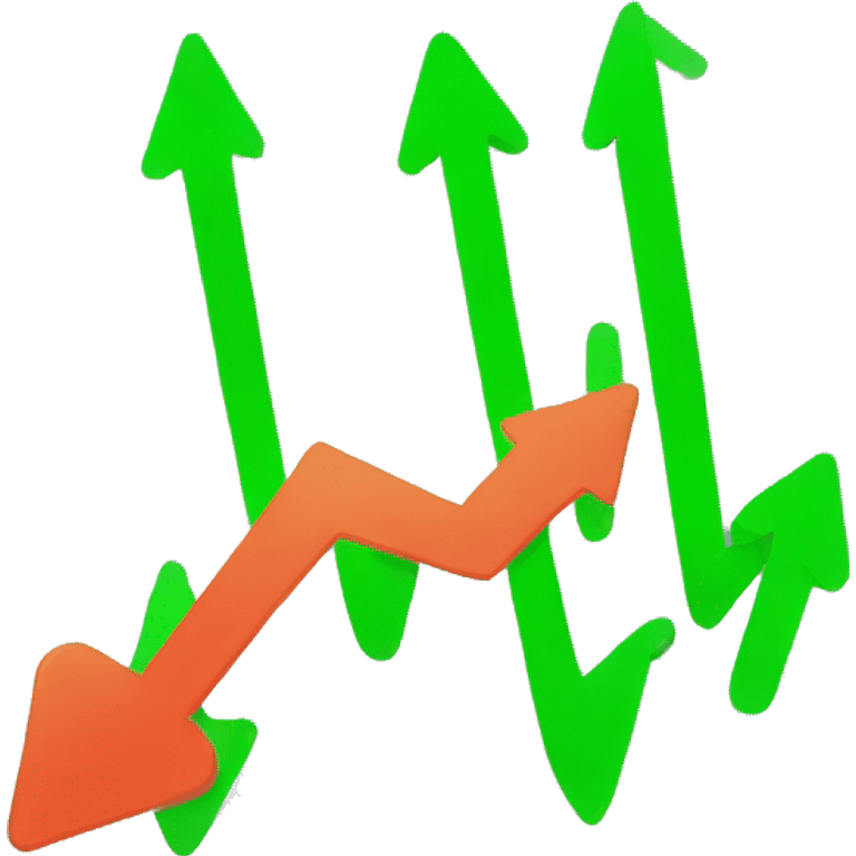 green arrow graph trending down emoji