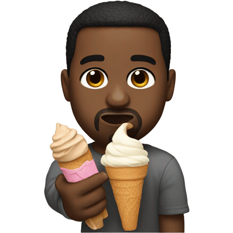 Kanye west with icecream emoji