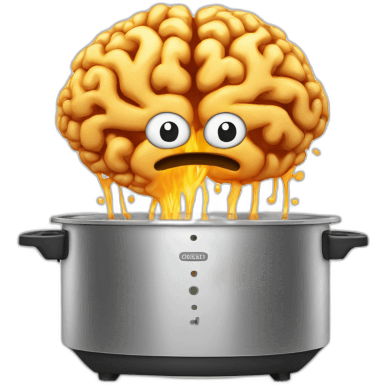 brain inside a deep fryer emoji