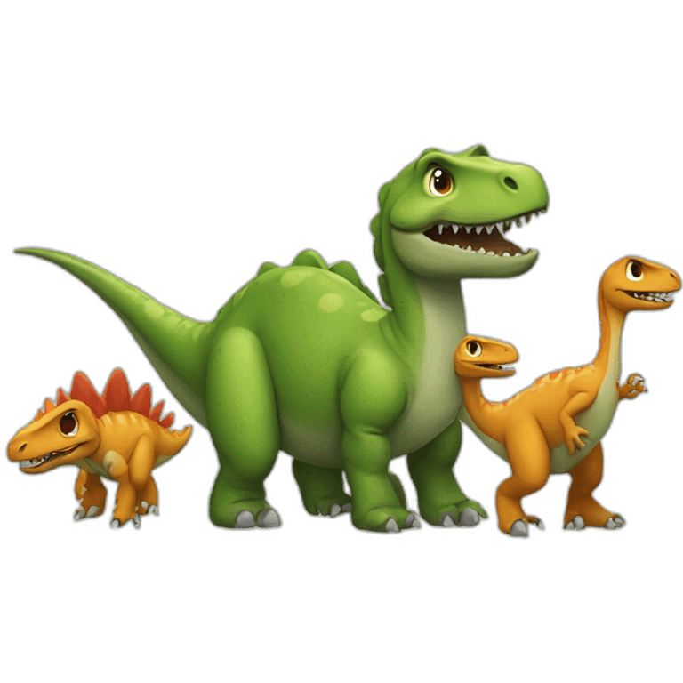  dinosaur family(all the members) emoji