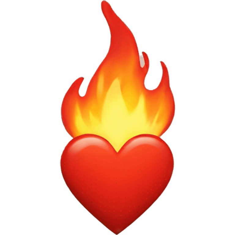 Red flame heart emoji