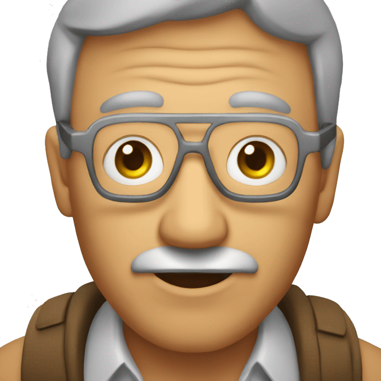 Viejo calvo con ojeras emoji