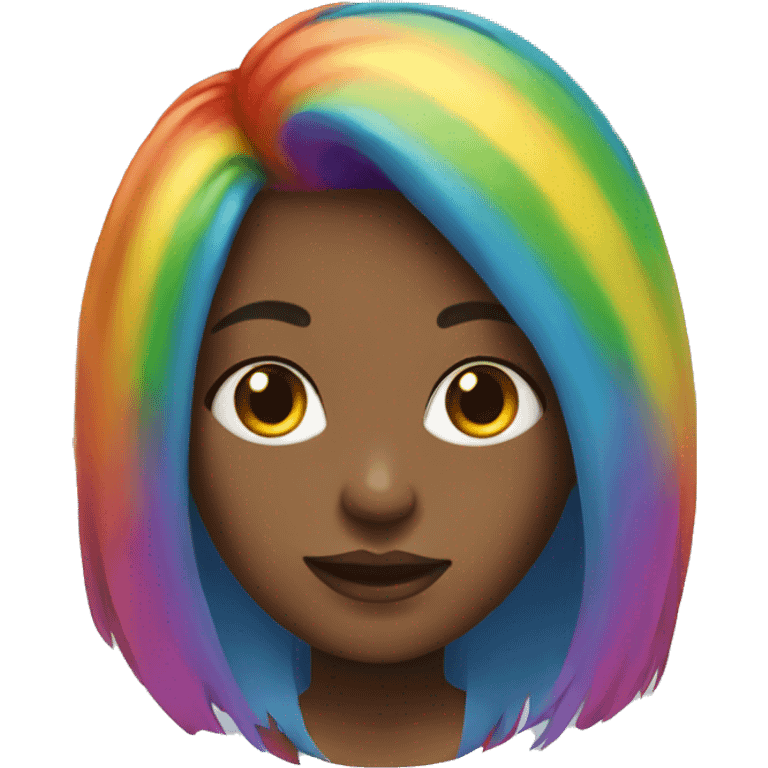 girl with rainbow hair emoji