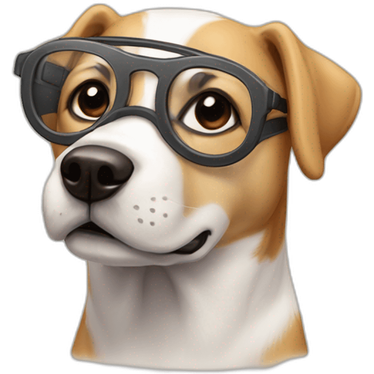 Chien avec lunette emoji