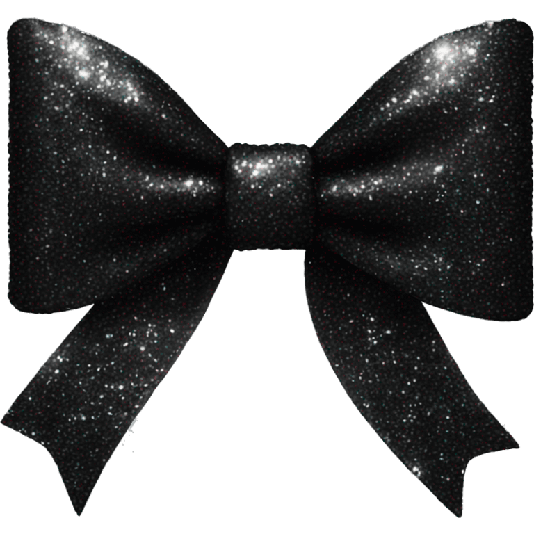 Glittery bow that is black  emoji