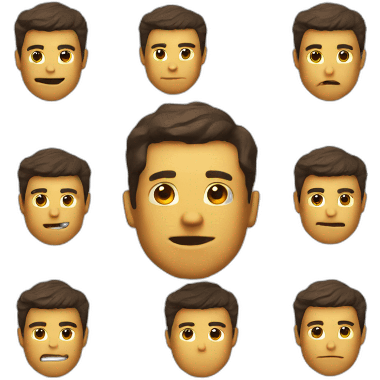 normal emojis with roblox man face emoji