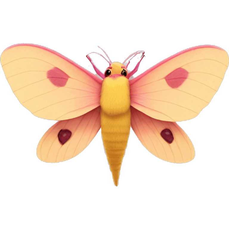 Rosy maple moth emoji