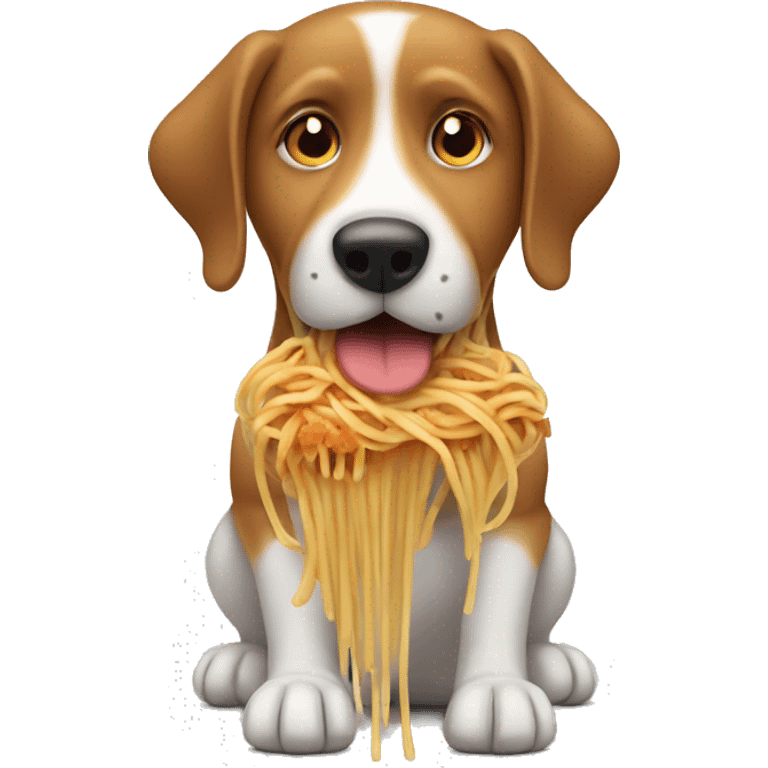 Dog eating Spaghetti  emoji