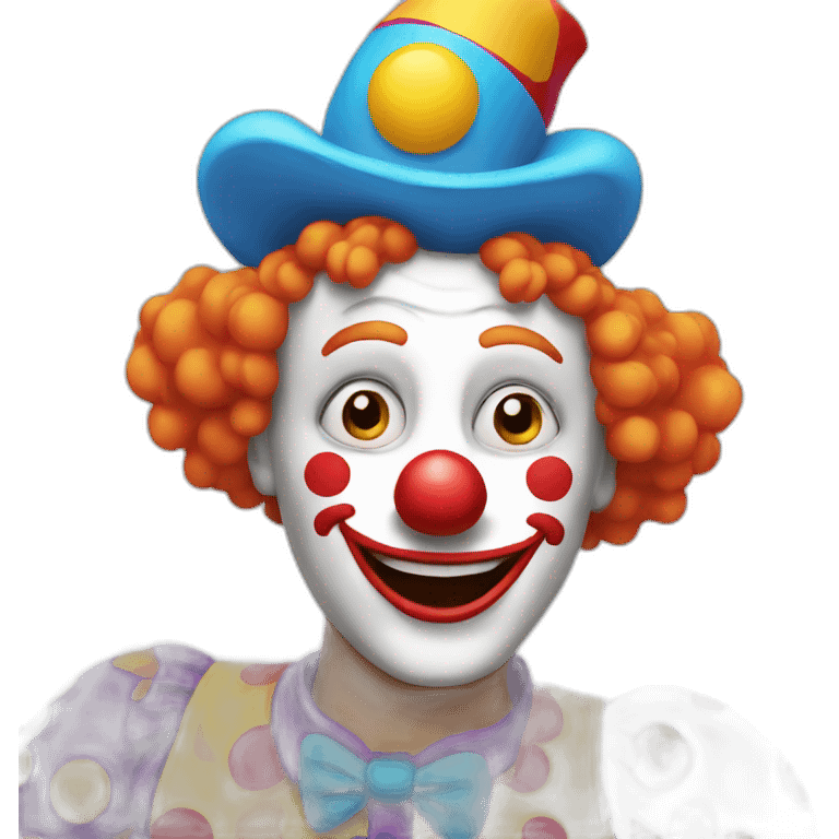 Clown with hand near head emoji