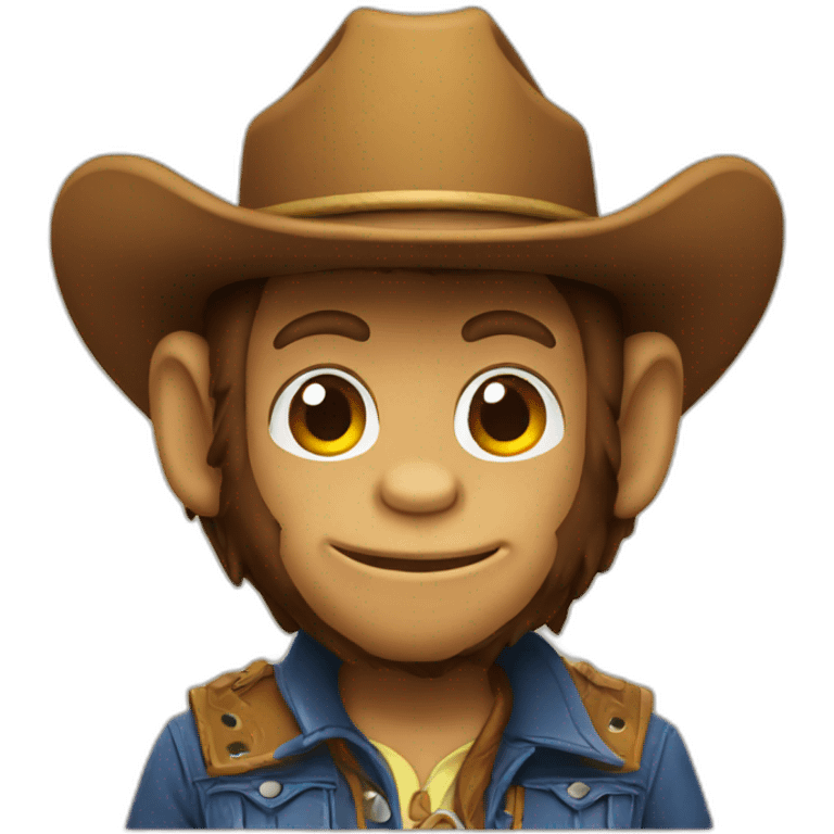 Monkey cowboy emoji