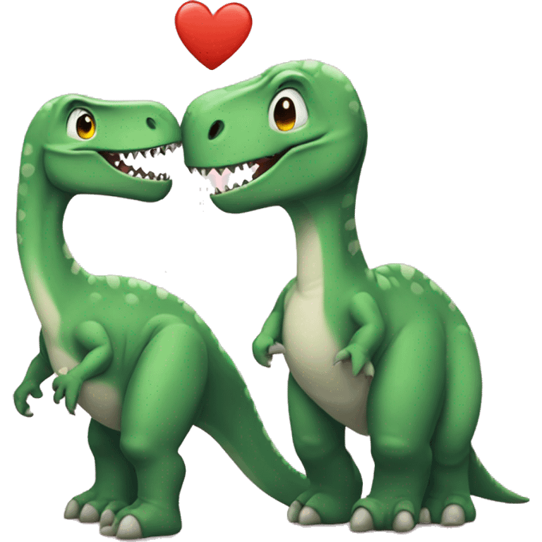 Dinosaurs in love  emoji