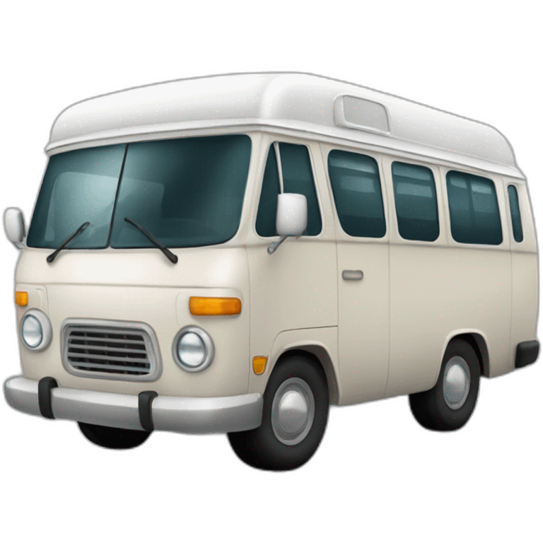 Transporter turned into camping bus emoji