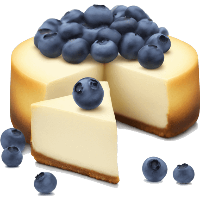 Cheesecake with blueberries on top emoji