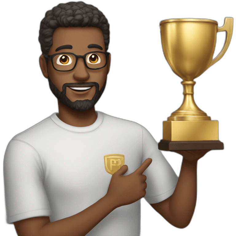 trophy in the hands of mc stan emoji