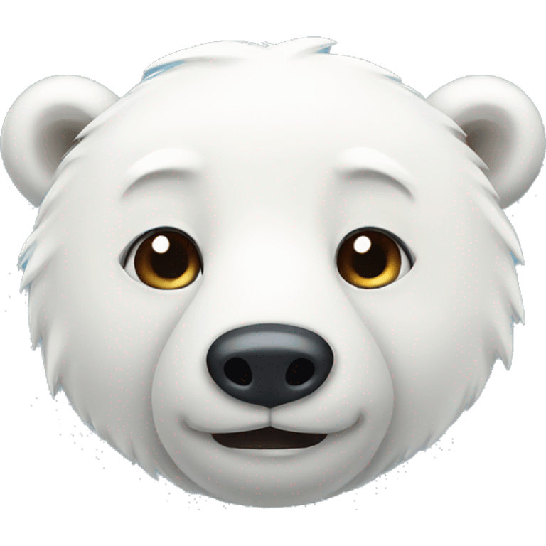 cute polar bear head emoji