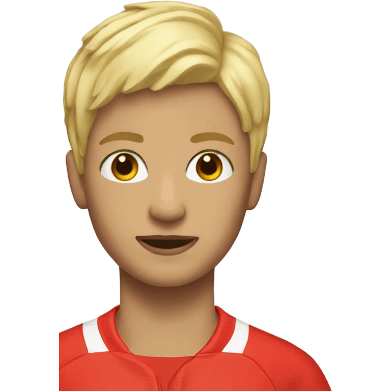 Short blonde hair red tracksuit  emoji