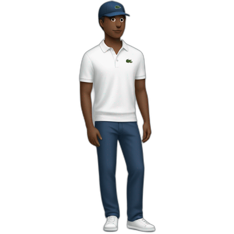 Black guy using lacoste emoji