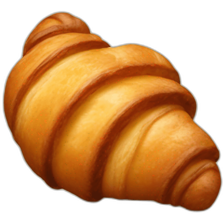 croissant with chocolate emoji