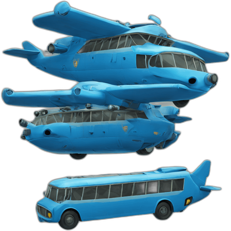 flying blue battle bus emoji