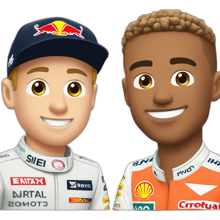 Max Verstappen et Lewis Hamilton  emoji