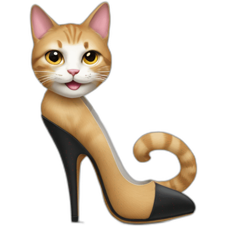 Cat wearing high heels emoji