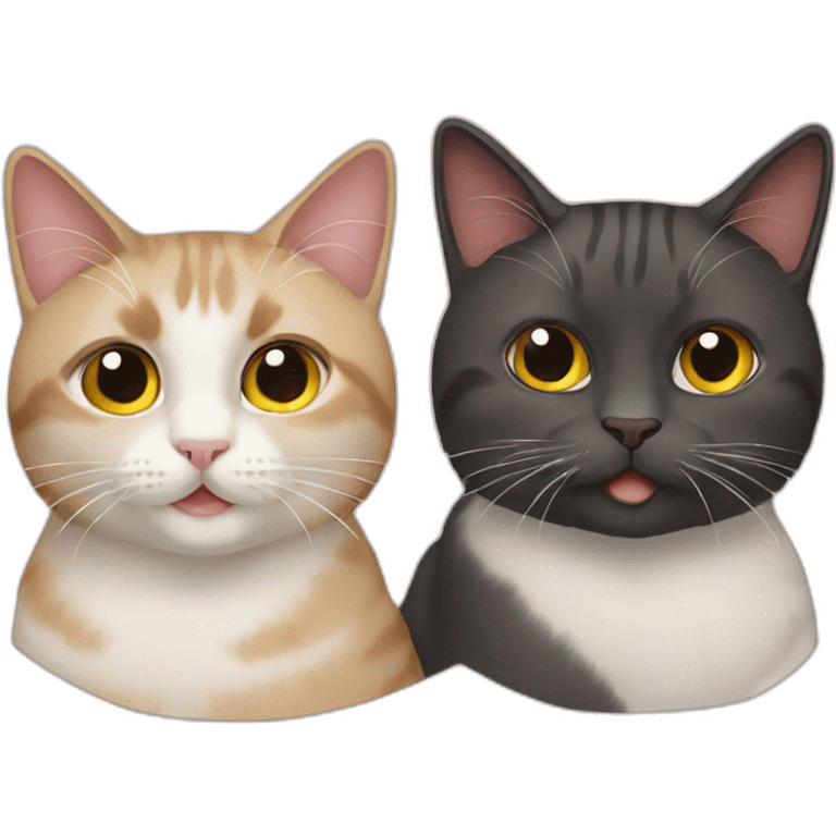 Two cats emoji