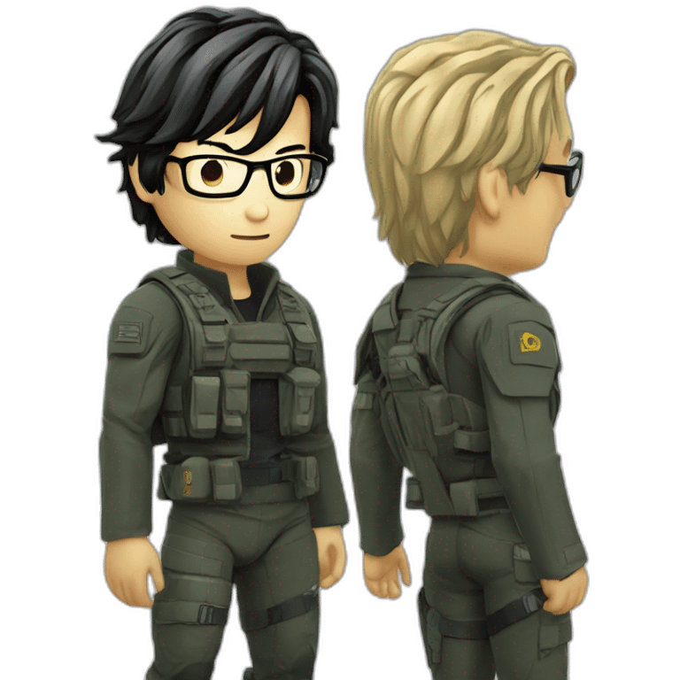 Hideo Kojima with Snake metal gear emoji