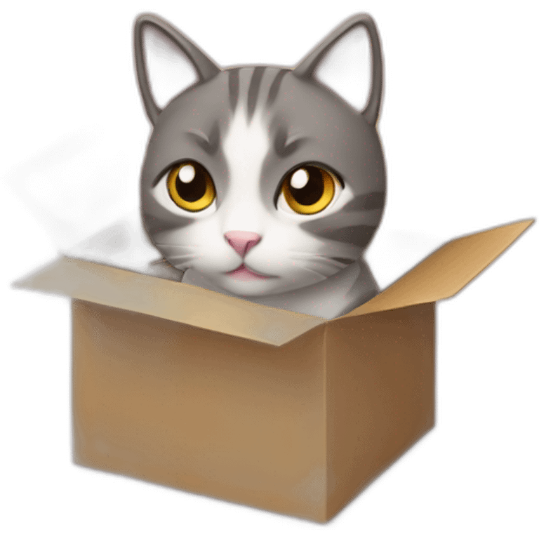 cat from gift box emoji