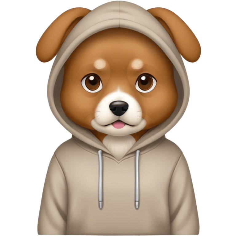 Dog wearing a hoodie emoji