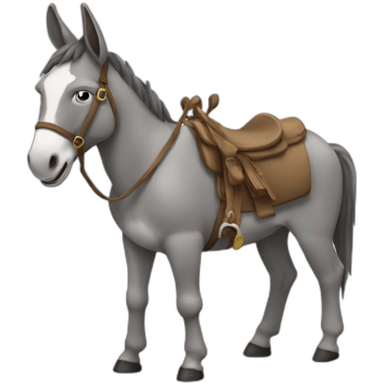 donkey on horse emoji