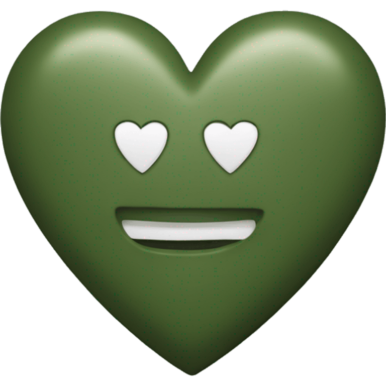 military green heart emoji