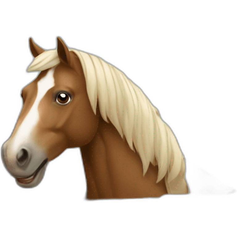 a horse with a smile sitting in a car emoji