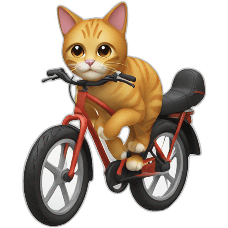 Cat and bike emoji