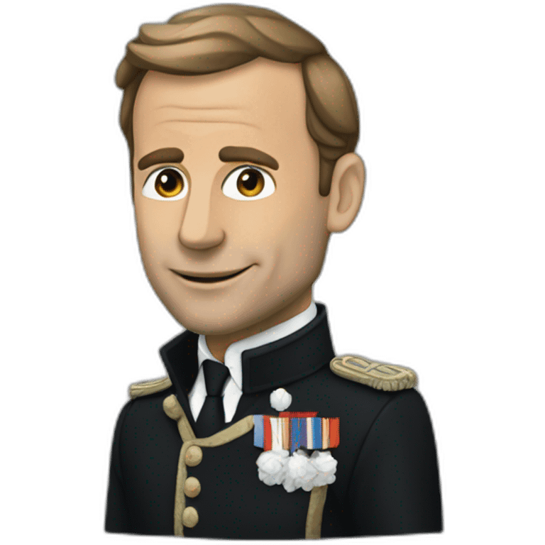 Macron en noir emoji