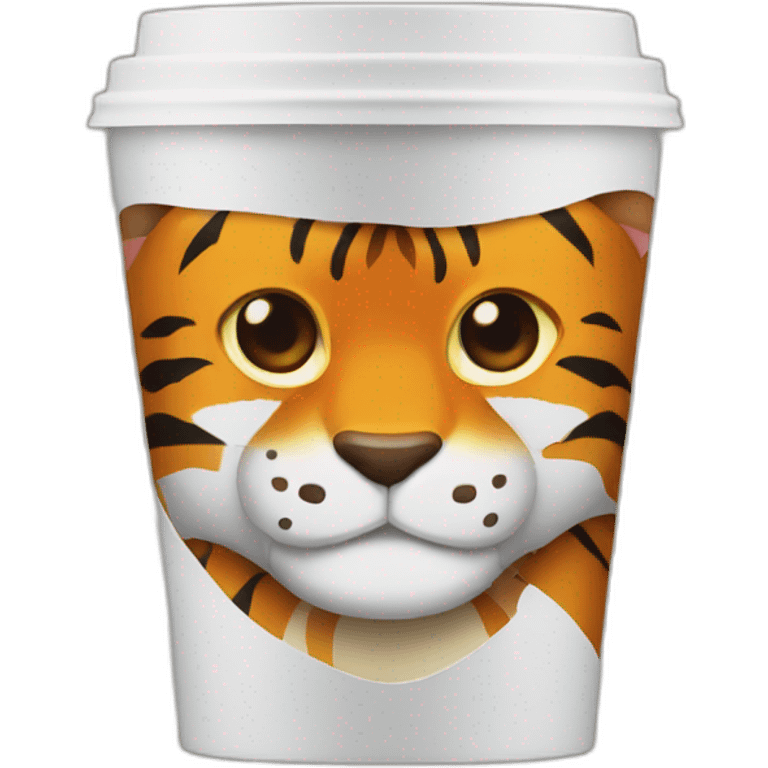 tiger drink coffee emoji