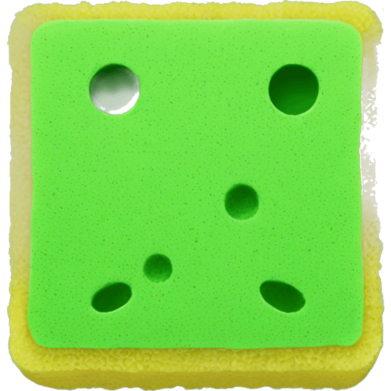 green flat square dish sponge emoji