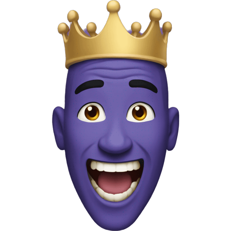 The purple king laughs emoji