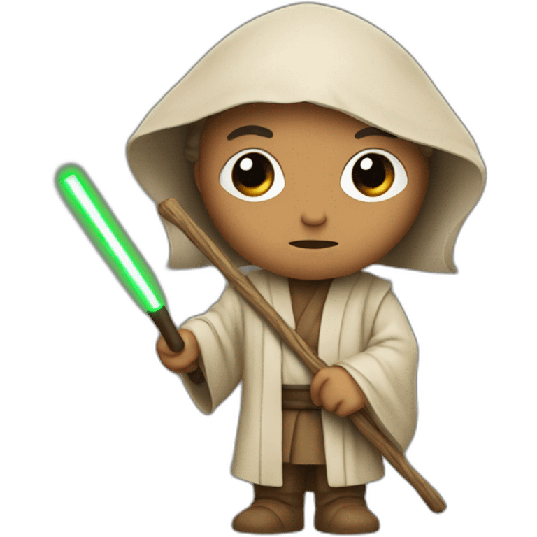 Blind Jedi with a stick emoji